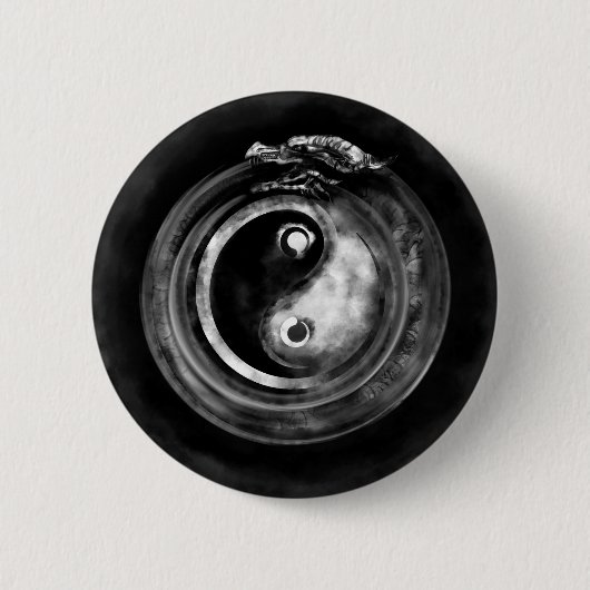 Ouroboros Yin - Yang Button (Vorderseite)