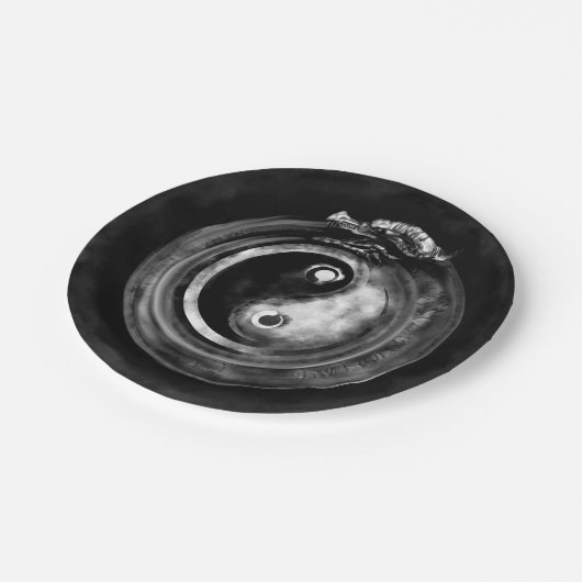 Ouroboros Yin - Yang Pappteller (Schrägansicht)