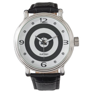 Ourprey Shooting Target Bullet Holdings Timepiece Armbanduhr