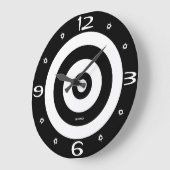 Ourprey Shooting Target Bullet Holdings Timepiece Große Wanduhr (Winkel)