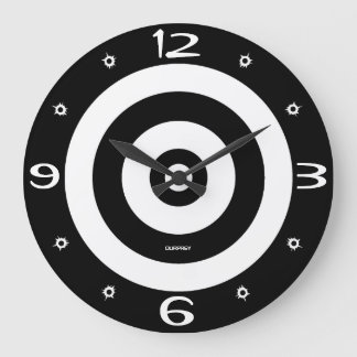 Ourprey Shooting Target Bullet Holdings Timepiece Große Wanduhr