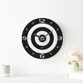 Ourprey Shooting Target Bullet Holdings Timepiece Große Wanduhr (Zuhause)