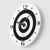 Ourprey Zuhause Room Wall Target Bullet hält B&W Große Wanduhr (Winkel)