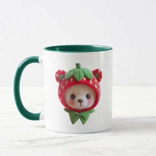 Ours in stuffed too cute with strawberry hood. tasse (Links)