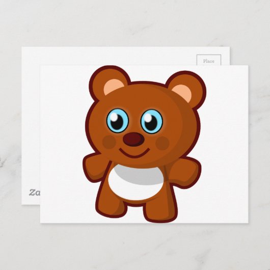 Ourson Postkarte (Vorne/Hinten)