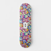 Ouscheln zeigt Vögel Collage Muster monogramm Spor Skateboard (Vorderseite)