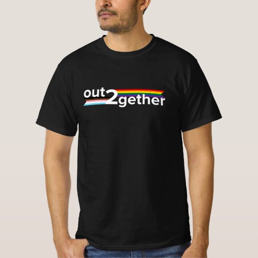 Out2Together T - Shirt Dunkle Farben (Vorderseite)