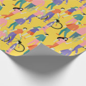 Out and About People Pattern Geschenkpapier (Ecke)