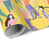 Out and About People Pattern Geschenkpapier (Rolleneckpunkt)