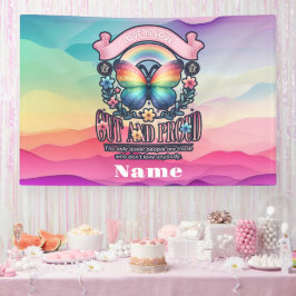Out and Proud Gay Pride Party Banner