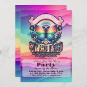 Out and Proud Gay Pride Party Einladung (Vorne/Hinten)