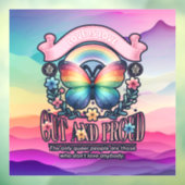 Out and Proud Gay Pride Party Fensteraufkleber (Blatt 3)