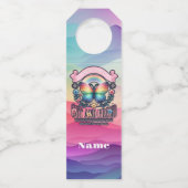 Out and Proud Gay Pride Party Flaschenanhänger (Rückseite)