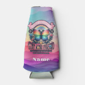 Out and Proud Gay Pride Party Flaschenkühler (Vorderseite)