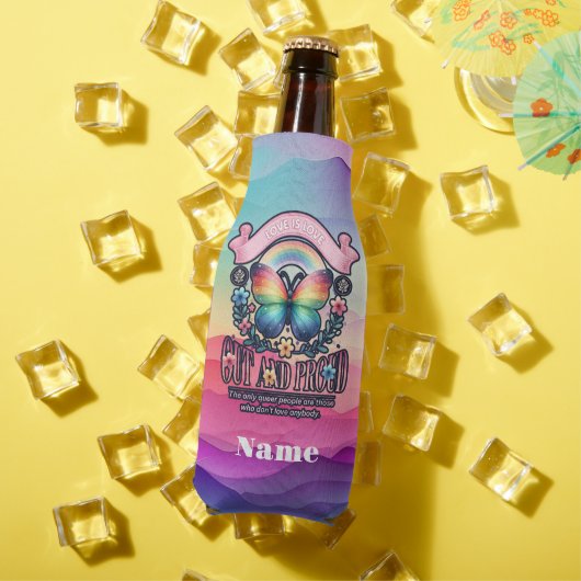 Out and Proud Gay Pride Party Flaschenkühler (In Situ Sommer)