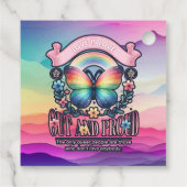 Out and Proud Gay Pride Party Geschenkanhänger (Rückseite)