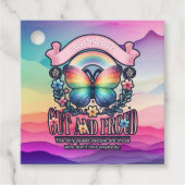 Out and Proud Gay Pride Party Geschenkanhänger (Vorderseite)