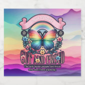 Out and Proud Gay Pride Party Schaumweinetikett (Einzelnes Label)