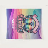 Out and Proud Gay Pride Party Wandteppich (Vorderseite (Horizontal))