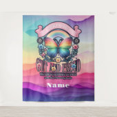 Out and Proud Gay Pride Party Wandteppich (Vorderseite)