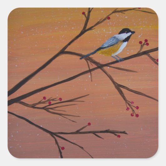 Out auf einer Limousine Quadratischer Aufkleber (Vorderseite)