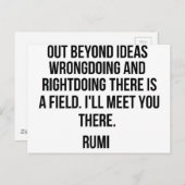 Out beyond ideas... Rumi Postkarte (Vorne/Hinten)