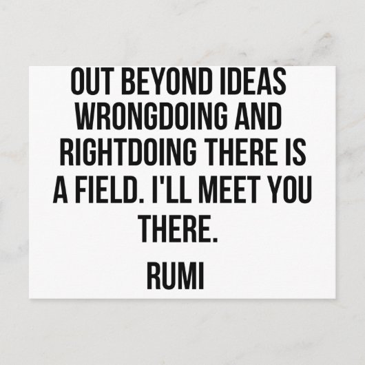 Out beyond ideas... Rumi Postkarte (Vorderseite)
