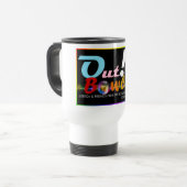 Out-Bowling-Logo-Tasse Reisebecher (Vorderseite Links)