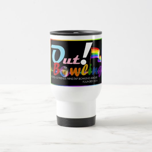 Out-Bowling-Logo-Tasse Reisebecher (Mittel)