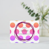 Out Dream Yourself motivational Postkarte (Stehend Vorderseite)