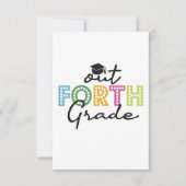Out Forth Grade Abschluss Senior Summer Vacation Dankeskarte (Vorderseite)