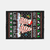 Out Here Lookin' Like A Snack Christmas Cakes Debb Fleecedecke (Vorderseite (Horizontal))