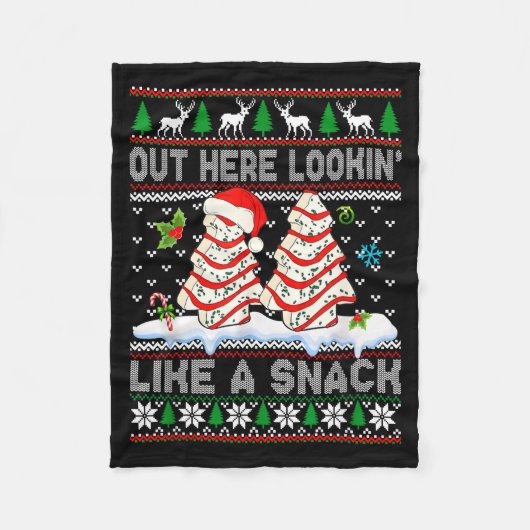 Out Here Lookin' Like A Snack Christmas Cakes Debb Fleecedecke (Vorderseite)