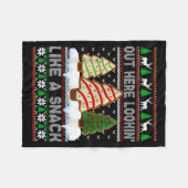 Out Here Lookin' Like A Snack Christmas Cakes Debb Fleecedecke (Vorderseite (Horizontal))