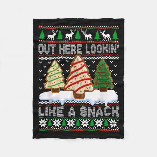 Out Here Lookin' Like A Snack Christmas Cakes Debb Fleecedecke (Vorderseite)