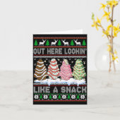 Out Here Lookin' Like A Snack Christmas Cakes Debb Karte (Gelbe Blume)