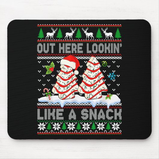 Out Here Lookin' Like A Snack Christmas Cakes Debb Mousepad (Vorne)