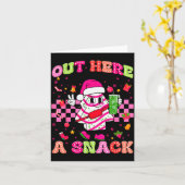 Out Here Looking Like A Snack Christmas Tree Cake Karte (Gelbe Blume)