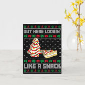 Out Here Looking Like A Snack Debbie Cakes Christm Karte (Gelbe Blume)