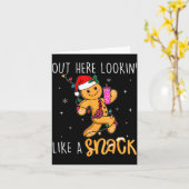 Out Here Looking Like A Snack Funny Boujee Xmas Gi Karte (Gelbe Blume)