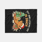 Out Here Looking Like A Snack Funny Gingerbread Ma Fleecedecke (Vorderseite (Horizontal))
