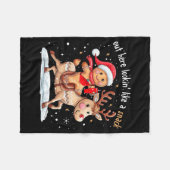 Out Here Looking Like A Snack Funny Xmas Gingerbre Fleecedecke (Vorderseite (Horizontal))