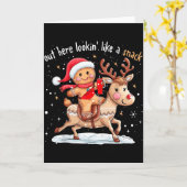 Out Here Looking Like A Snack Funny Xmas Gingerbre Karte (Gelbe Blume)