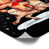 Out Here Looking Like A Snack Funny Xmas Gingerbre Poster (Ecke)