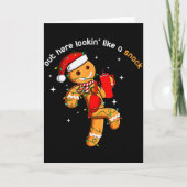 Out Here Looking Like A Snack Funny Xmas Light Gin Karte (Vorderseite)