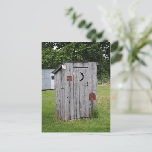Out House steht bereit Postkarte (Stehend Vorderseite)