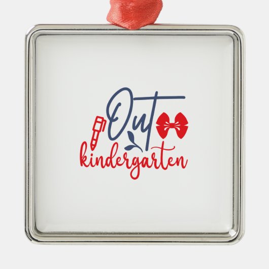 Out Kindergarten Ornament Aus Metall (Vorne)