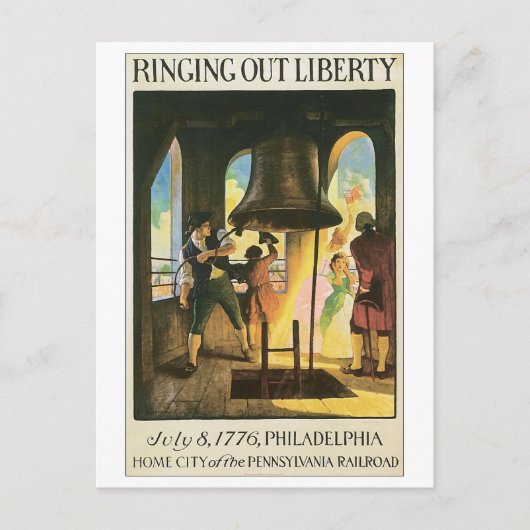 "Out Liberty", 8. Juli 1776 Philadelphia Postkarte (Vorderseite)