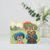 Out mit Tante von Louis Wain Postkarte (Stehend Vorderseite)