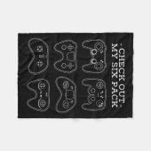 Out My Six Pack - Funny Gamer Video Game Player Ga Fleecedecke (Vorderseite (Horizontal))